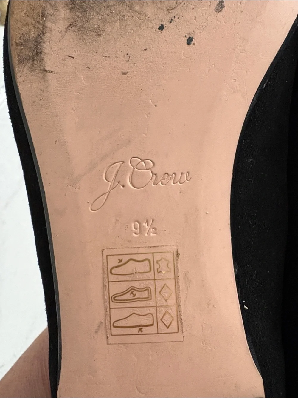 J. Crew Suede Smoking Slippers Shoes in Black Slip On Everyday Casual Size 9.5
